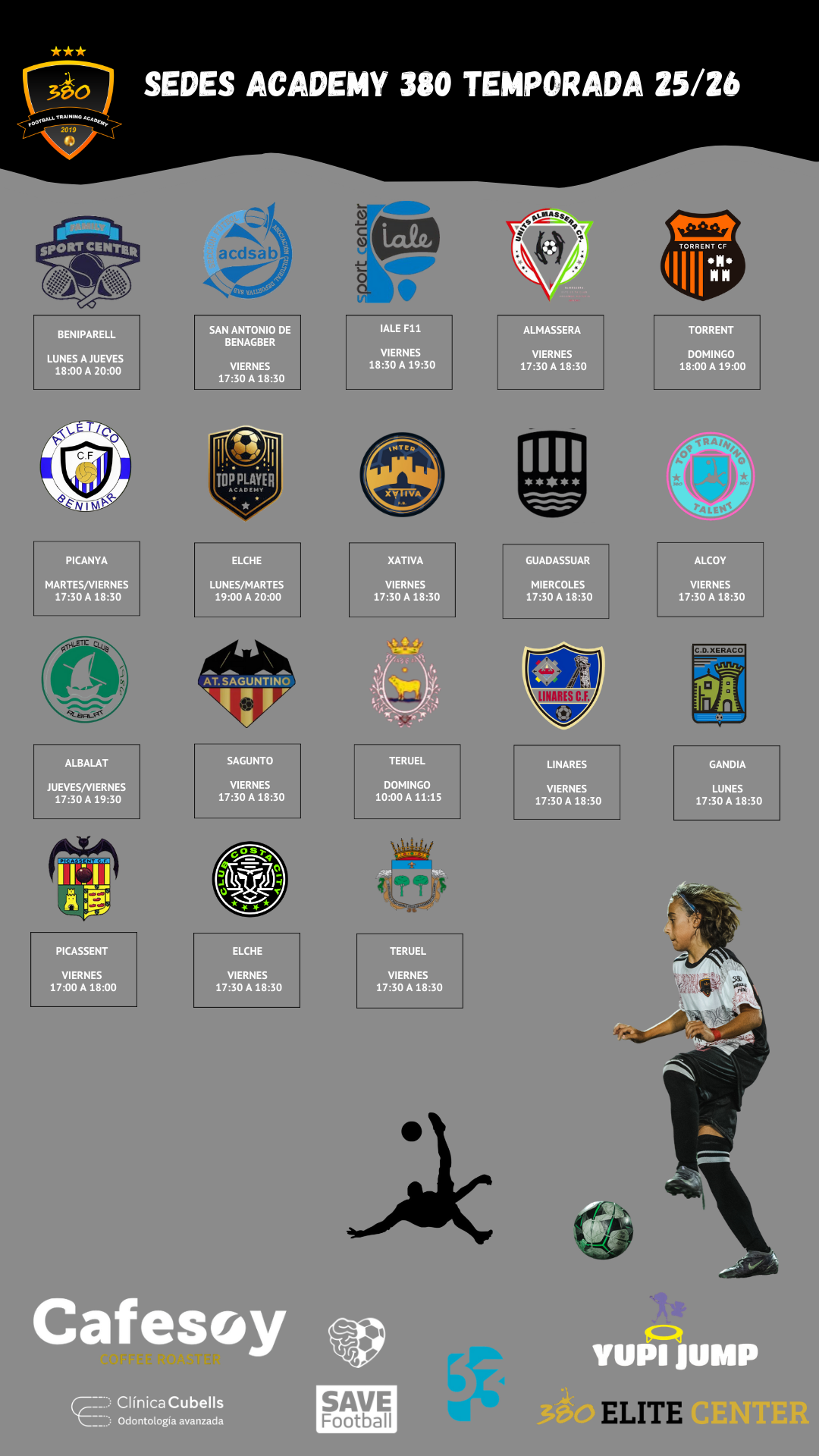 DIAS Y HORARIOS TEMPORADA 25/26